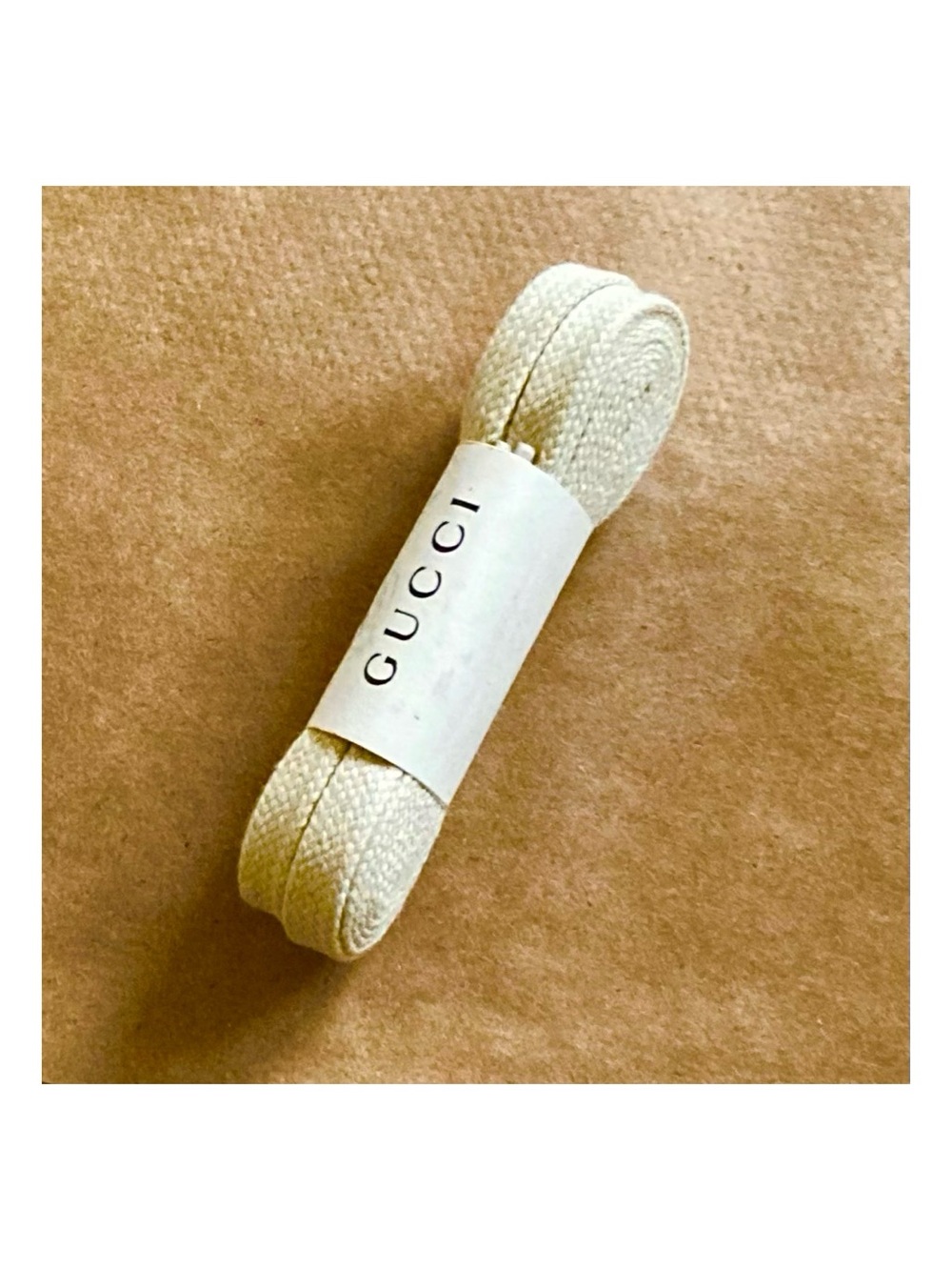 GUCCI Beige Oatmeal Shoelaces